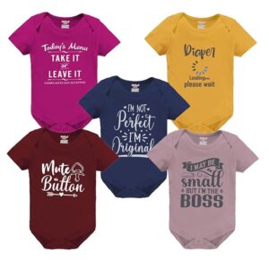 kiddeo Baby Boy's and Baby Girl's Bodysuit(pack of 5)